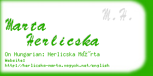 marta herlicska business card